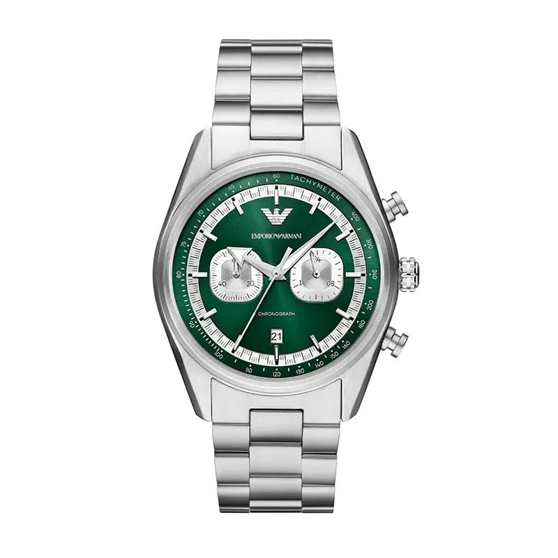 Emporio Armani Racer Chrono Green Dial Men's Watch- AR11637